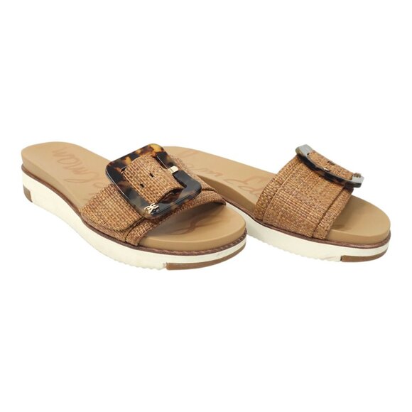 Sam Edelman Ariane Platform Sandals Womens Size 5.5 Tortoise Shell Buckle Slide - Picture 2 of 16